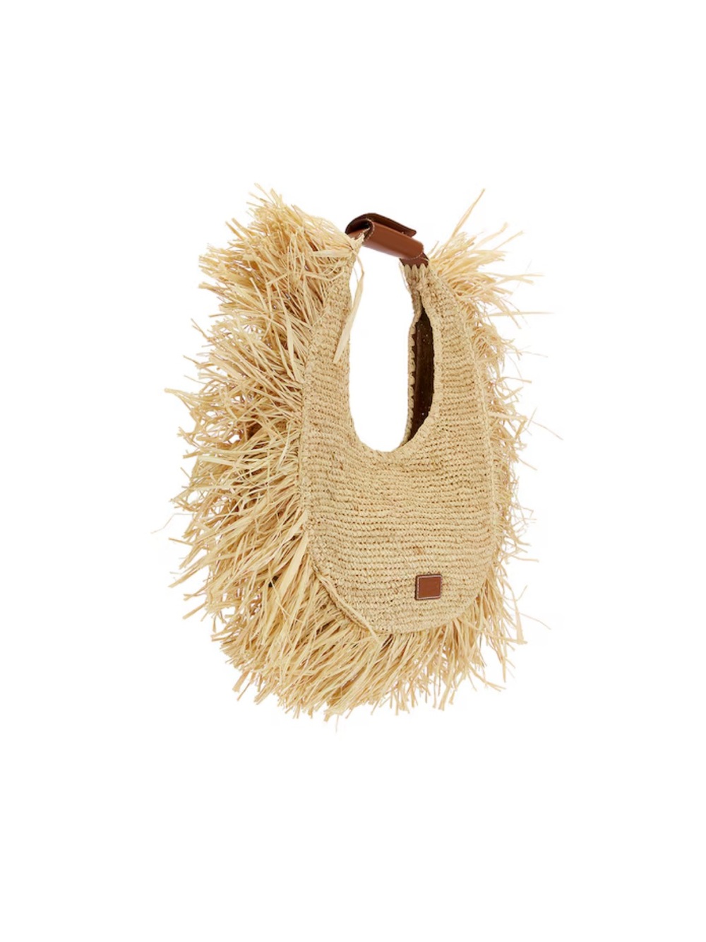 STAUD Natural Raffia Fringe Hobo Bag - Picture 3 of 7